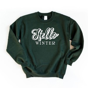 Simply Sage Market Women's Graphic Sweatshirt Retro Hello Winter - 1 of 3