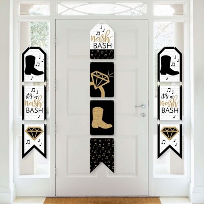 Big Dot of Happiness Nash Bash - Hanging Vertical Paper Door Banners - Nashville Bachelorette Party Wall Decoration Kit - Indoor Door Decor