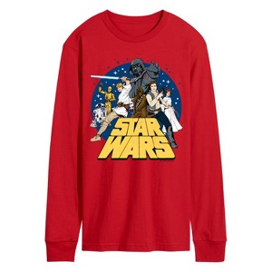 Men's - Star Wars - Luke and Friends Retro Group Long Sleeve Graphic T-Shirt - 1 of 2