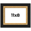 PosterPalooza | Photo Size Embellished Brown Picture Frame - UV Acrylic, Foam Board Backing, Hanging Hardware - 2 of 4