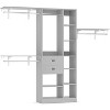 Besiost All-in-one Closet Organizer System with Wood Drawers, Tower Shelving, Hanging Rods - 3 of 4