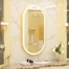 ARTLOGE LED Bathroom Mirror with Demister & Touch Sensor Modern Wall Mirror Golden Frame - 3 of 4