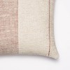 Oblong Woven Stripe Decorative Throw Pillow Off White/Mauve - Threshold™ designed with Studio McGee - image 3 of 4