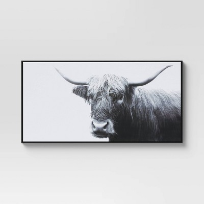 Photo 1 of 47 x 24 Highland Cow Framed Canvas - Threshold