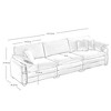 NicBex 115.34 Inch Corduroy 3-Seater Sofa with 2 Arm Pillows and 3 Throw Pillows for Living Room,Apartment,Bedroom - 3 of 4