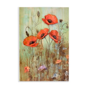 Stupell Industries Rustic Red Poppies Wall Plaque Art, 13" x 19" - 1 of 4