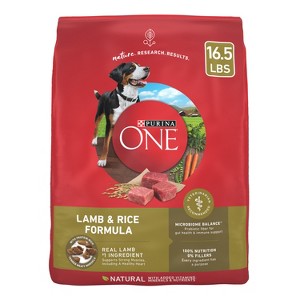 Purina ONE SmartBlend Natural Dry Dog Food with Rice and Lamb - 1 of 4