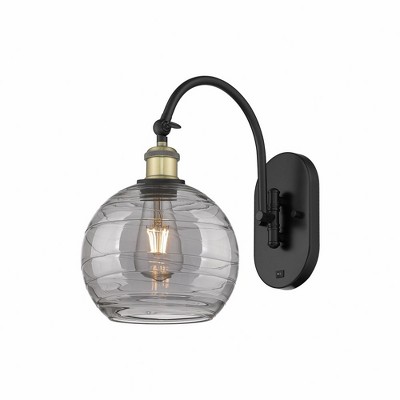Athens Deco Swirl - 1 Light Arm Swivels Side to Side Wall Sconce In Industrial Style-13.38 Inches Tall and 8 Inches Wide