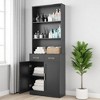 Tall Bathroom Storage Cabinet with 2 Doors, 2 Drawers, and 3 Open Shelves, Freestanding Organizer with Adjustable Shelf - 4 of 4