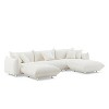 MINIMORE Modern Style 124.5"W Modular Chris 4Seater Sofa with 2 OttomanS - 3 of 4