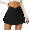 FIONECA Tennis Skirt for Women with Pockets Shorts Crossover High Waisted Athletic Golf Skorts Running Workout Skirts 2 in 7 - 3 of 4