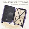 Lyngins 20/24/28 Inch 3 PCs Carry on Luggage Sets with Combination Lock,Suitcases Sets with Spinner Wheels for Family Trips - 3 of 4