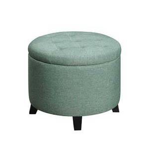 target round storage ottoman