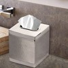 Square Metal Paper Facial Tissue Box Cover - Nu Steel: Stainless Steel Bathroom Tissue Holder, 6x5x5 Inch - 4 of 4