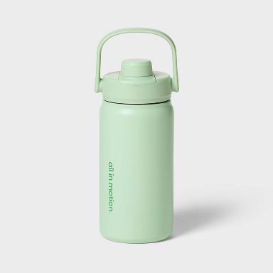 16fl oz Stainless Steel Water Bottle Green - All In Motion™