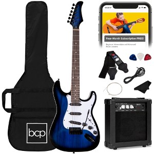 Best Choice Products 39in Full Size Beginner Electric Guitar Kit with Case, Strap, Amp, Whammy Bar - 1 of 4