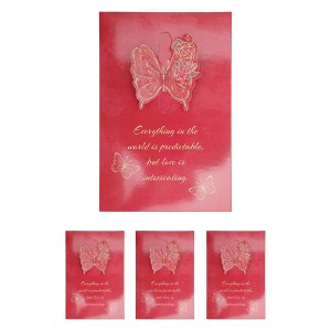 Unique Bargains Greeting Cards Butterfly Pattern for All Occasion 4 Pcs - 1 of 4