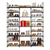 Karl Home 9-Tier Black Iron Pipe&Plastic 50in. W Shoe Rack - 3 of 4