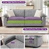 TYBOATLE 89 inch Convertible Sectional Sofa, Premium Kapok Fiber 2-Seat Loveseat, Modular Sofa with Adjustable Wider Armrest, Grey - 3 of 4