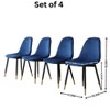 NicBex Set of 4 Dining Chairs with Metal Legs,Velvet Armless Chairs for Kitchen,Living Room - 3 of 4