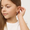 Girls' Groovy CZ Flower Dangle Screw Back Sterling Silver Earrings - In Season Jewelry - 2 of 4