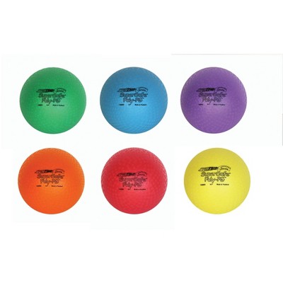 Sportime Supersafe PG Balls, 8-1/2 Inches, Assorted Colors, Set of 6
