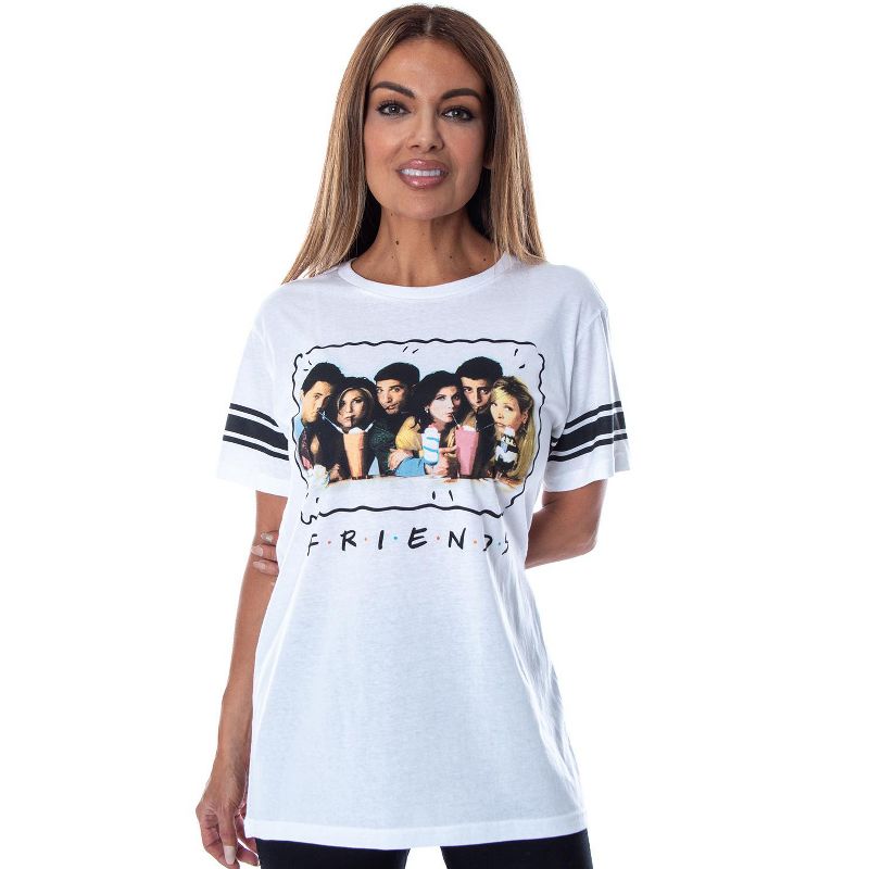 Friends TV Show Merchandise Mens Milkshakes Varsity Football T-Shirt Adult, 2 of 4