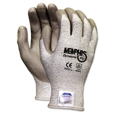 Memphis Dyneema Polyurethane Gloves Large White/Gray Pair 9672L