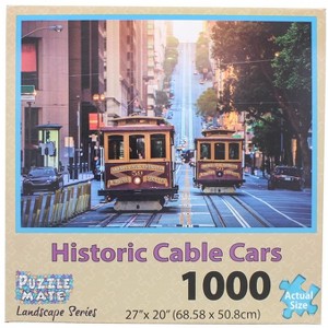 Puzzle Mate Historic Cable Cars 1000 Piece Jigsaw Puzzle - 1 of 4