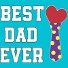 Men's Design By Humans Best Dad Ever Heart Tie By sukhendu12 T-Shirt - 2 of 2