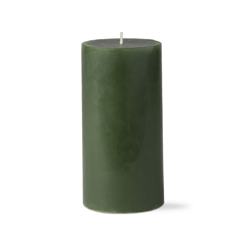 tagltd 3X6 Custom Color Unscented Paraffin Wax Pillar Dark Green Flat-Topped Candle For Mixed Displays Tall Hurricanes Everyday, Burn Time 80 Hours, 1 of 5