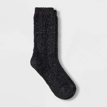 Women's Cozy Slouch Crew Socks - Universal Thread™ Black 4-10 : Target