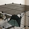 PawHut Cat Cage Indoor, DIY 4 Tier Cat Enclosure with Ramps, Jumping Platforms, Doors, for 1-3 Cats, 3 x 3 x 4, Black - 4 of 4