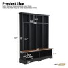 KTMBDW 3-in-1 Hall Tree with Shoe Storage Bench, Multi-Purpose Home Organizer, Entryway Solution with Seating and Hooks - 4 of 4
