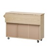 Rolling Kitchen Island, with Spice Rack, Towel Rack, Open Side Racks, Power Outlet and Storage Drawers, Multiple Design Styles and Color Combinations - 3 of 4