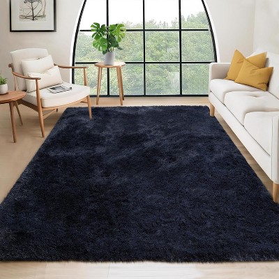 Fluffy Area Rug- Shag Area Rug for Living Room, Shaggy Large Indoor Thick Living Room Carpet with Non-Slip Backing, Soft Plush Carpet