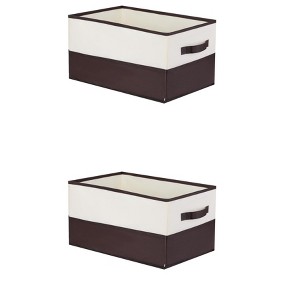 REGALWOVEN Fabric Collapsible Closet Organizer Storage Cube with Handles 2 Pcs - 1 of 4