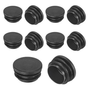 Unique Bargains Round Plastic Hole Plugs Patio Chairs Fences Metal Tubing Leg Cap Black - 1 of 4