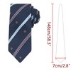 INSPIRE CHIC Men's Stripe Print Self-Tied Crown Flowers and Anchor Necktie for Graduation School Uniform College 1 Pc - 2 of 4