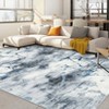 Machine Washable Area Rug 5x7 Contemporary Abstract Rug for Bedroom with Non Slip Backing Low Pile Soft Marble Printed Floor Carpet - 3 of 4
