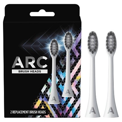 ARC Oral Care Battery Brush Refill Heads - White - 2ct
