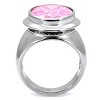 Slickblue Women's Stainless Steel Engagement Ring, Polished No Plating, Rose CZ Solitaire, Sizes 5-10 - 4 of 4