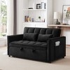KWPZQEB 3-in-1 Convertible Sofa Bed, Cushioned Sofa Adjustable Back, Recliner Sofa Bed with Storage Bag & Pillow, Futon Sofa for Living Room - 2 of 4
