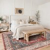 Acekool Boho Vintage Washable Area Rug, Soft Faux Velvet Non-Slip Carpet for Living Room Bedroom Kitchen Office, Easy Care - 2 of 4