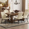 Ora Maison Medieval Style Dining Chairs Set, Upholstered Seat with Padded Cushion, Wooden Frame & Legs, Easy Assembly Accent Chairs for Dining Room - 3 of 4