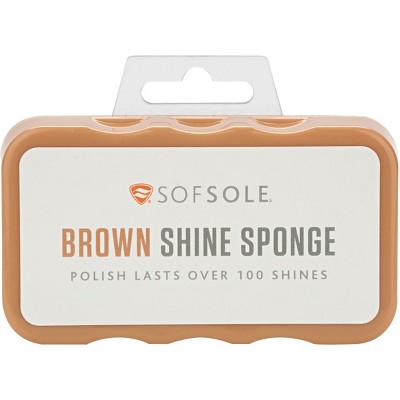 Sof Sole Leather Shoe Shine Sponge - Brown