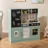Safstar Play Kitchen Toy Set w/ Chalkboard Oven Sink Curtain Microwave Water Dispenser - 4 of 4