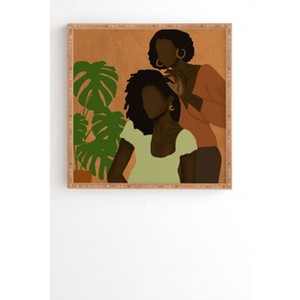 12" x 12" Nawaalillustrations Bonding Framed Wall Art Bamboo - Deny Designs - 1 of 4