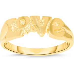 10k Yellow Gold 6mm High Polished Love Filigree Ring - 1 of 4