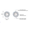 Baguette Cut Stud Earrings for Women Cubic Zirconia Simulated Pearl Ginger Lyne Collection - 4 of 4